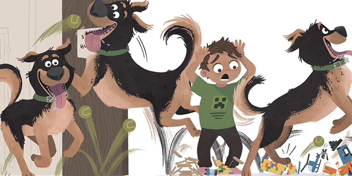 En stor och dum hund