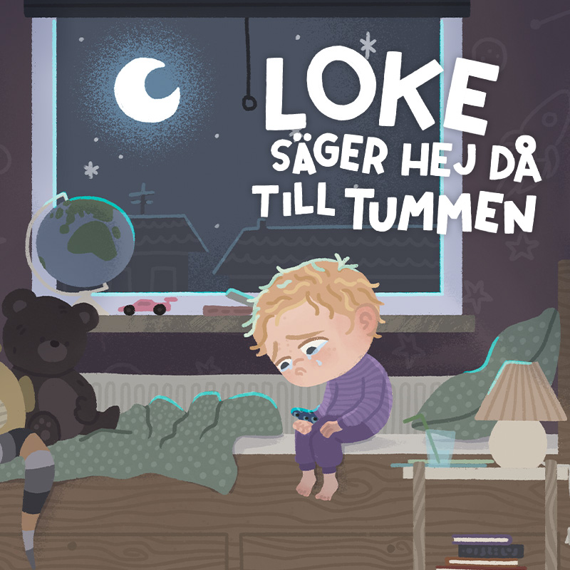 Loke säger hej då till tummen